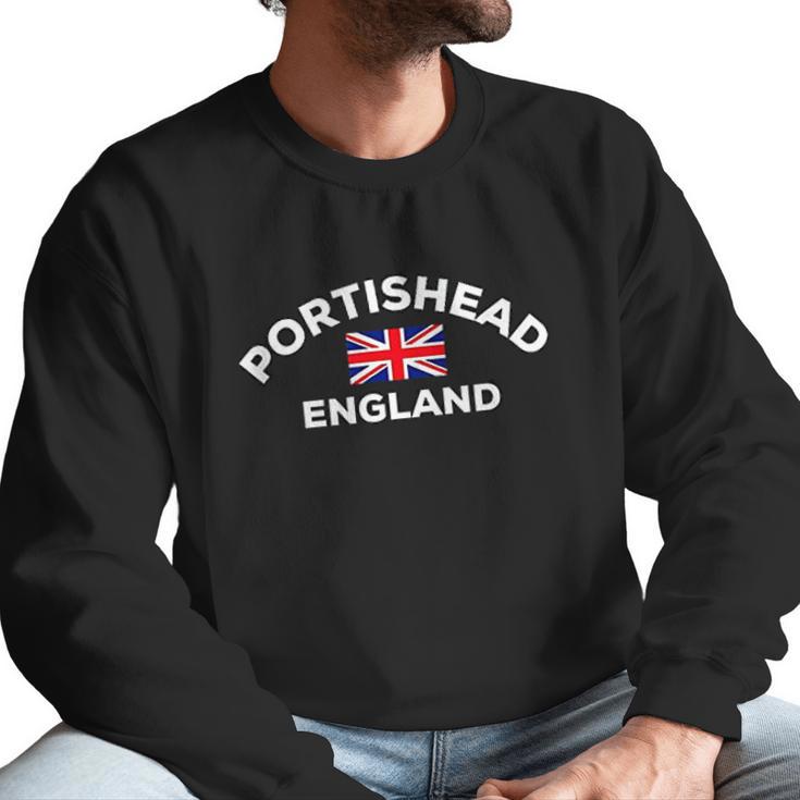 Portishead England Uk United Kingdom Union Jack Flag City Men Sweatshirt