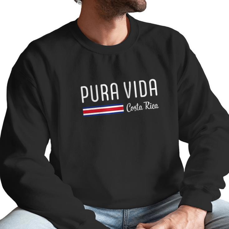 Pura Vida Costa Rica With Costa Rica Flag Men Sweatshirt