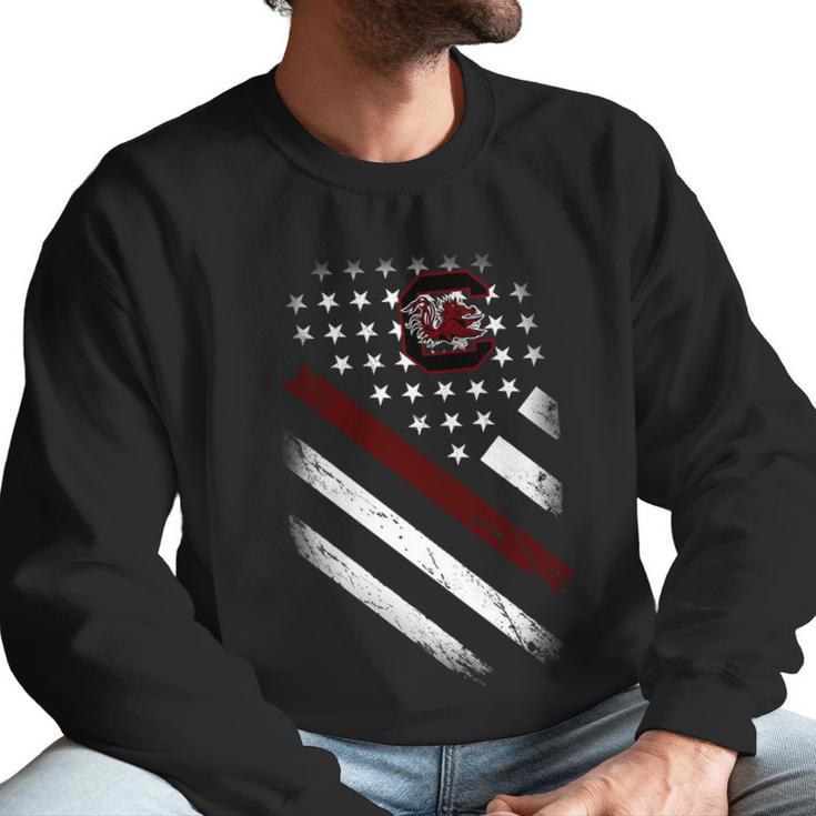 South Carolina Gamecocks American Flag Men Sweatshirt