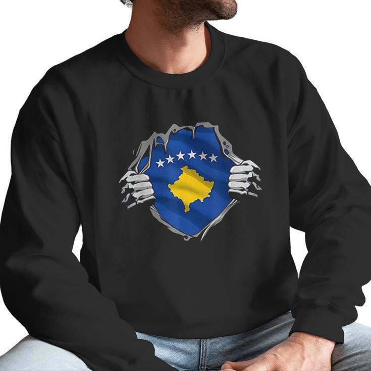 Super Kosovar Heritage  Kosovo Roots Flag Gift Men Sweatshirt