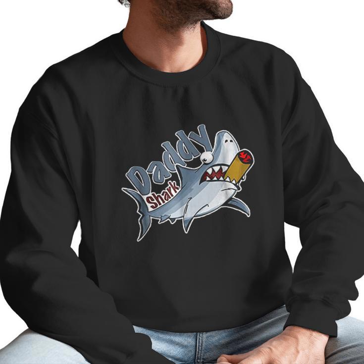 Tough Smoking Daddy Shark Men Sweatshirt