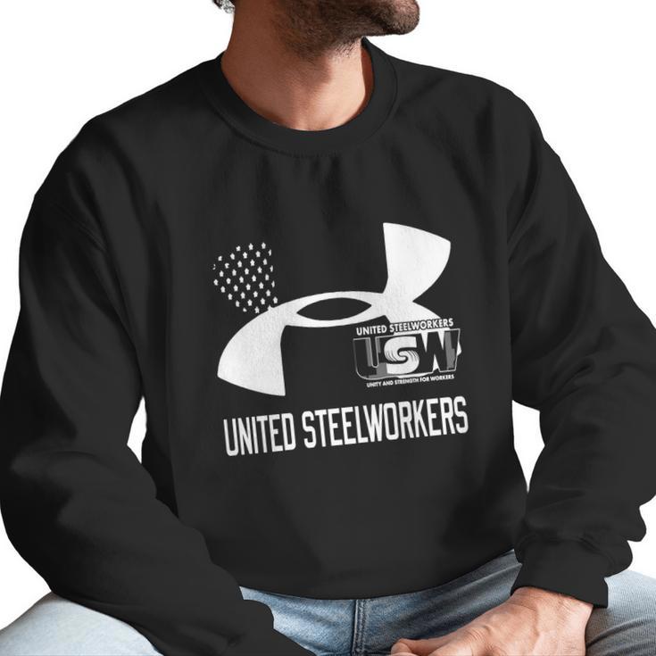 United Steelworkers Unity And Strength For Workers Flag Men Sweatshirt