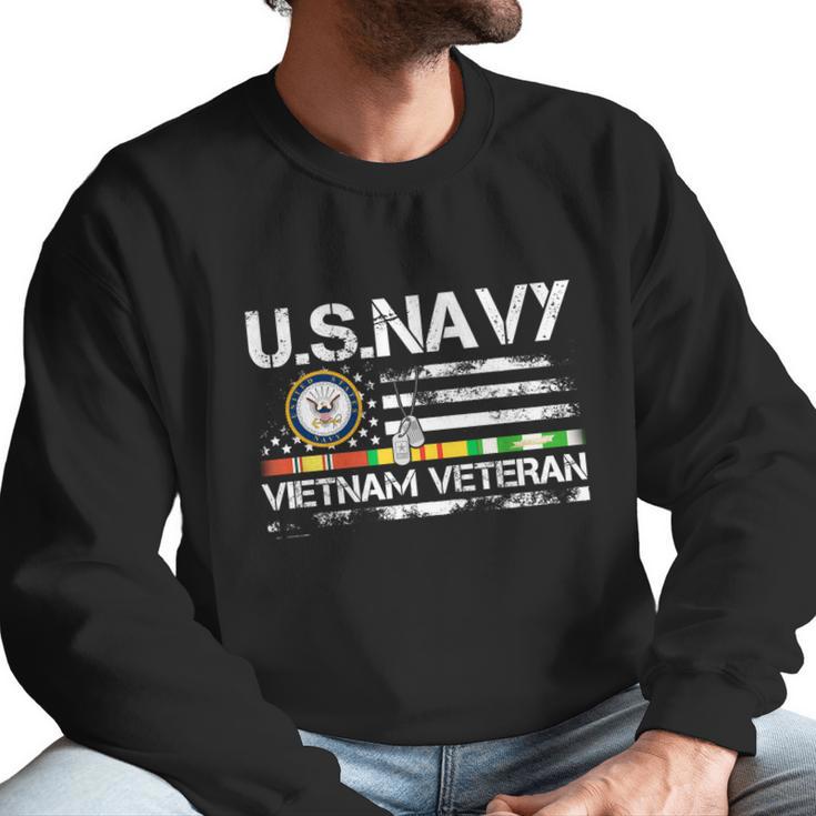 Us Navy Vietnam Veteran Usa Flag Vietnam Vet Flag Gift Graphic Design Printed Casual Daily Basic Men Sweatshirt