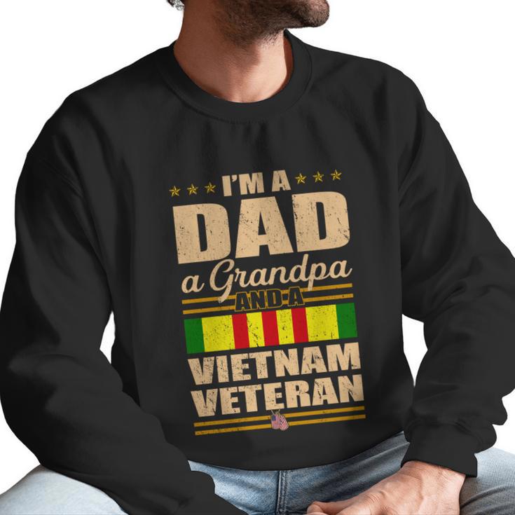 Veterans Day Im A Dad Grandpa And A Vietnam Veteran Meaningful Gift Graphic Design Printed Casual Daily Basic Men Sweatshirt