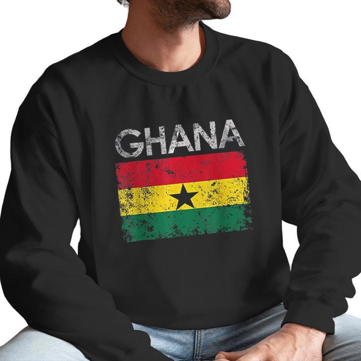 Vintage Ghana Ghanaian Flag Pride Gift Men Sweatshirt