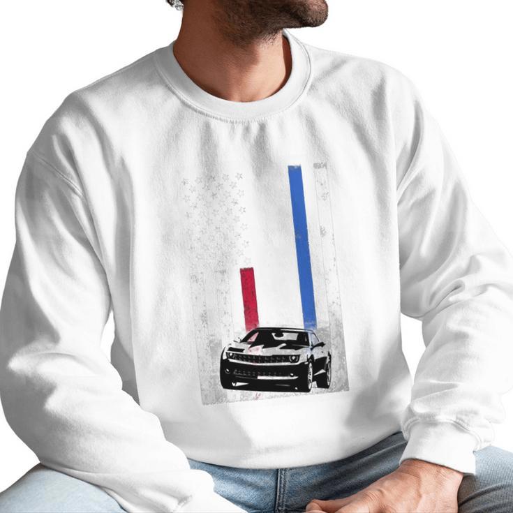 Camaro Lover - American Flag T-Shirt Men Sweatshirt