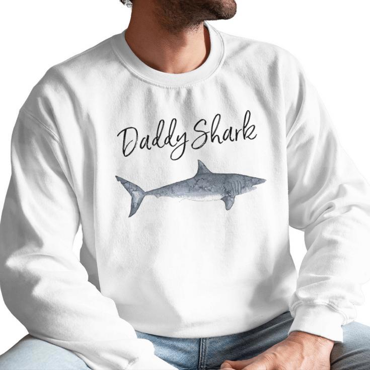 Daddy Shark Gift New Dad Birthday Gifts Men Sweatshirt