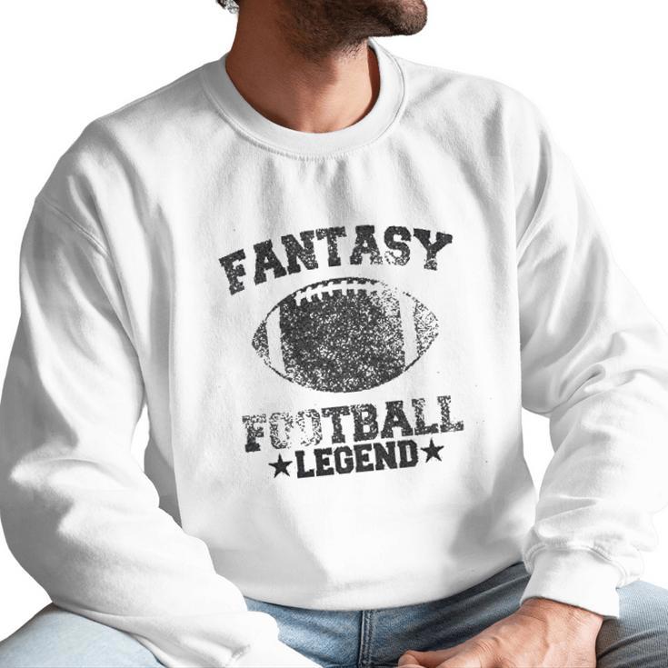 Fantasy Football Legend Funny Season Novelty Graphic Dad Gameday Men Sweatshirt