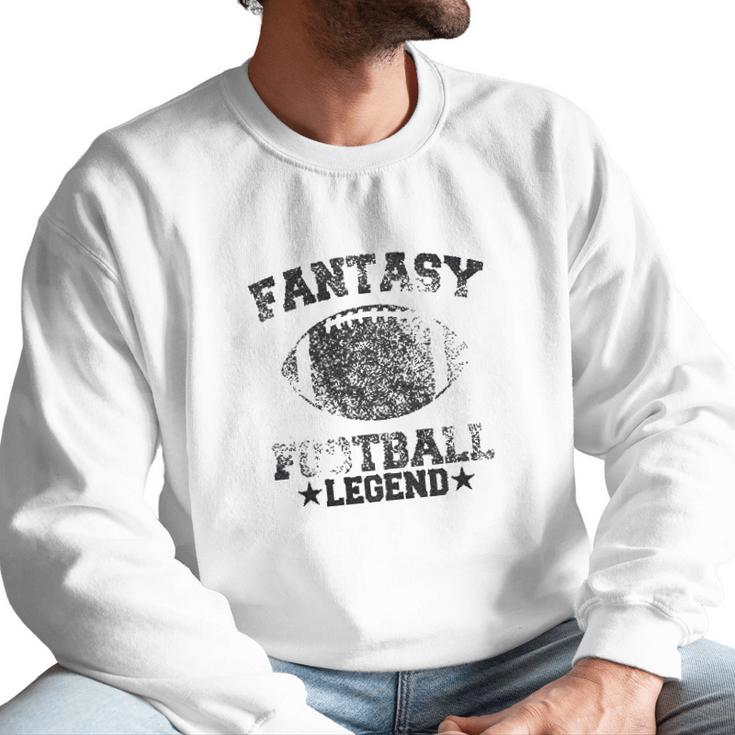 Mens Fantasy Football Legend Funny Season Novelty Graphic Dad Gameday Men Sweatshirt