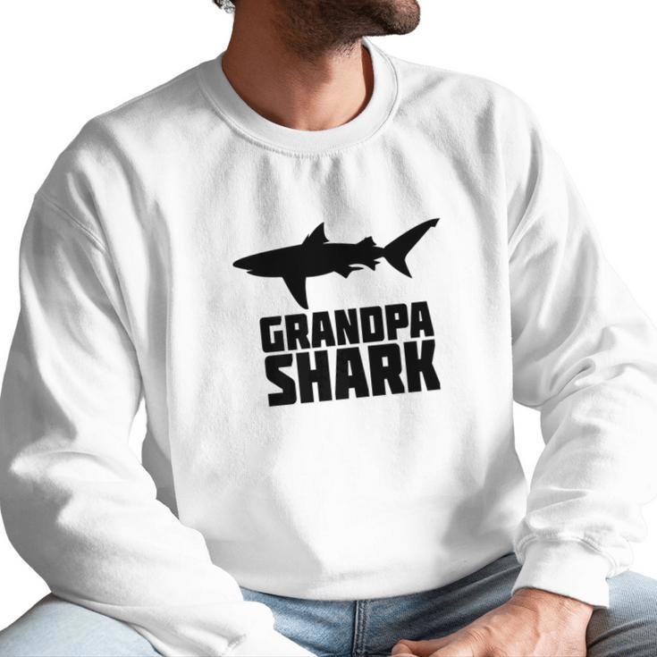 Grandpa Shark Shirt Matching Family Tribe Papa Men Sweatshirt