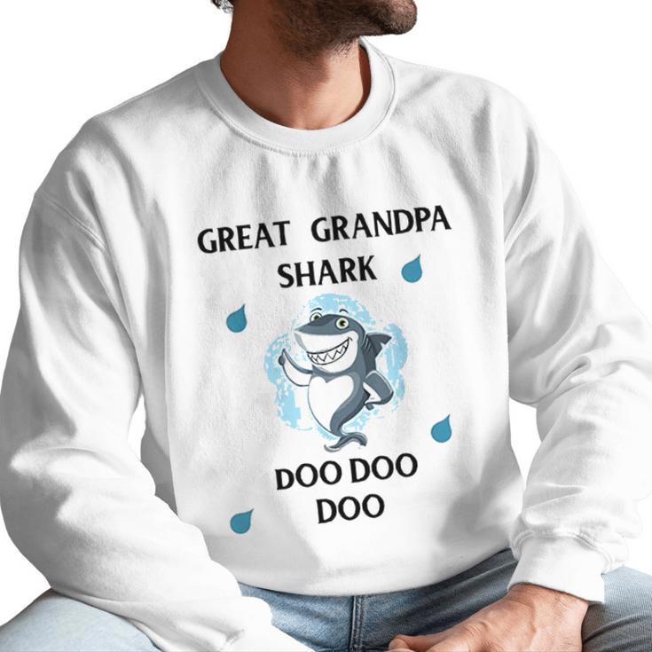 Great Grandpa Gift  Shark Doo Doo Doo Men Sweatshirt