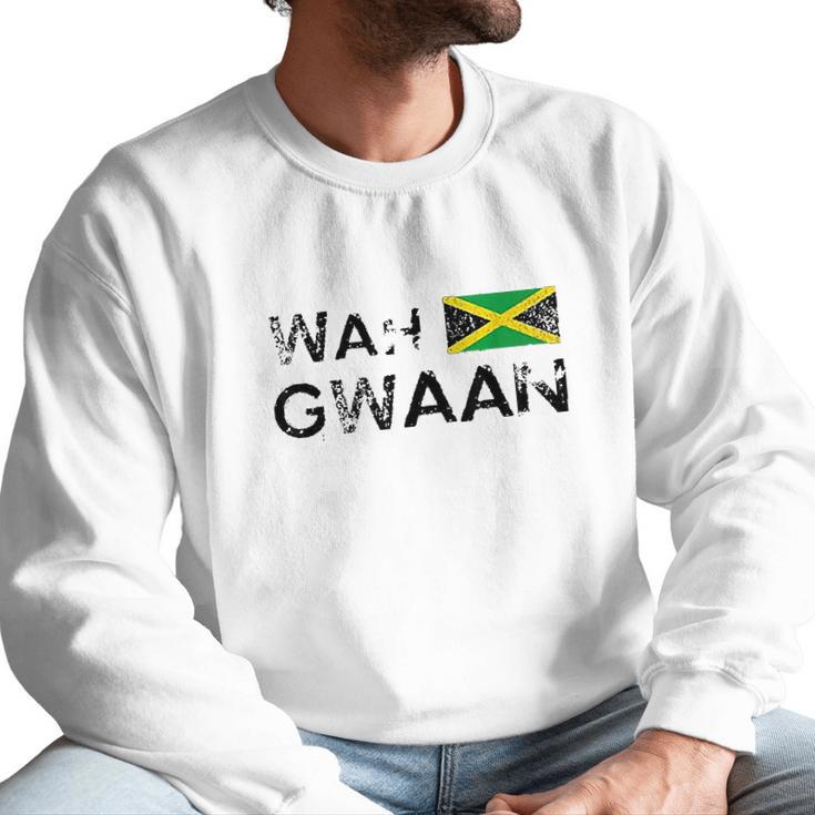 Jamaica Wah Gwaan Flag Jamaican Pride Fan Gift Men Sweatshirt