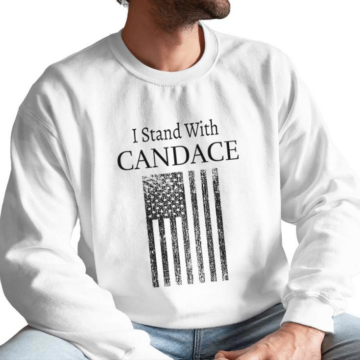 I Stand With Candace Patriot Usa Flag Red Pill Men Sweatshirt