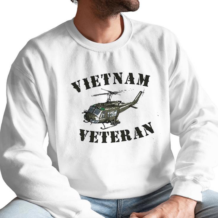 Vietnam Veteran With Huey Graphic Performance Men Sweatshirt