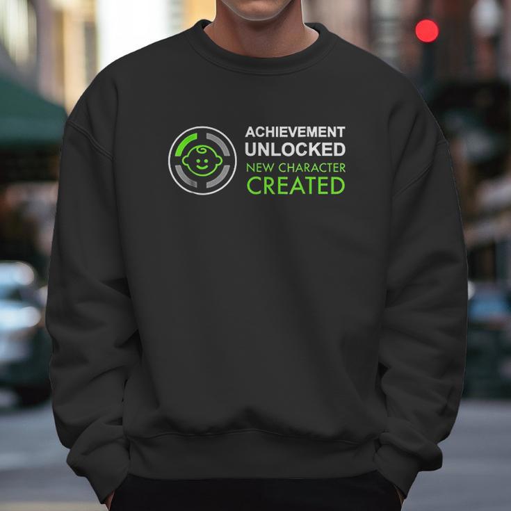 1St Fathers Day Achievement Unlocked Fatherhood Men Sweatshirt