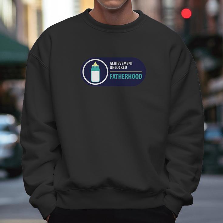 Achievement Unlocked Fatherhood Shirt Funny Daddy Gift Men Sweatshirt