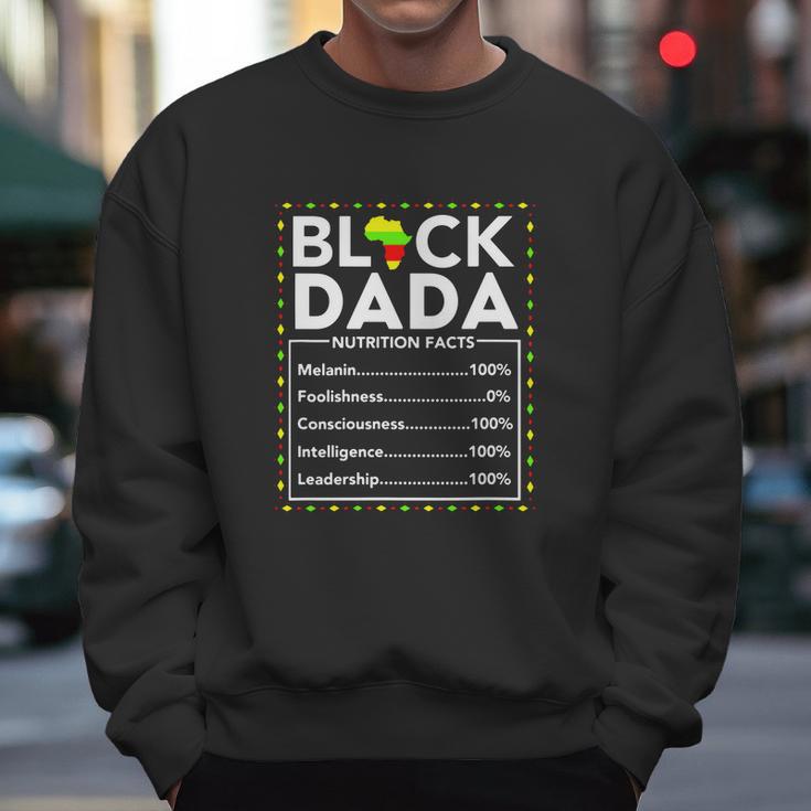 Black Dada Nutritional Facts King Dad Juneteenth 1865 Men Sweatshirt