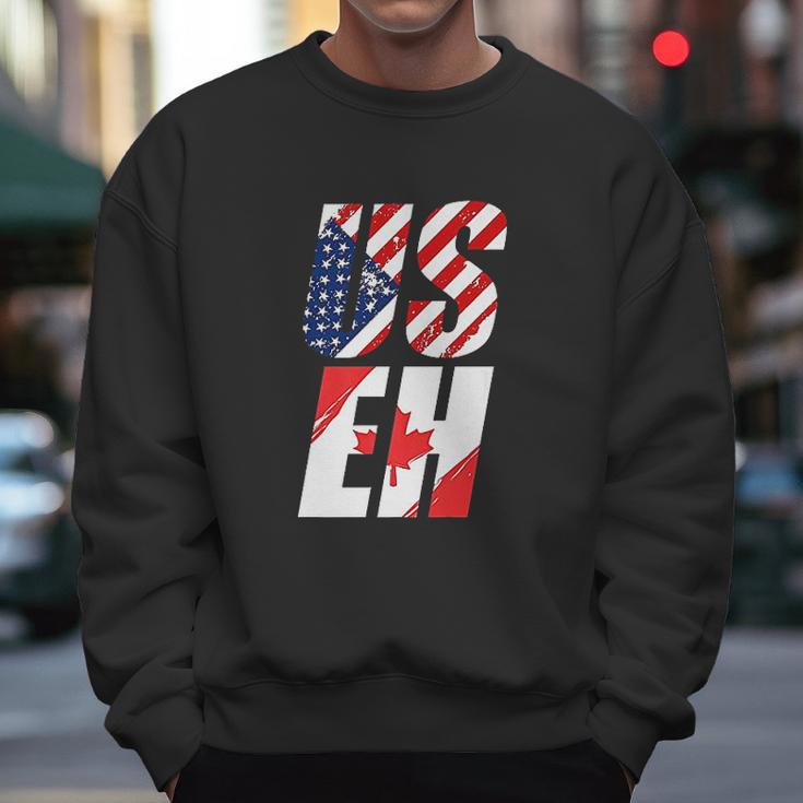 Canada Usa Flag Useh Canadian Flag Men Sweatshirt