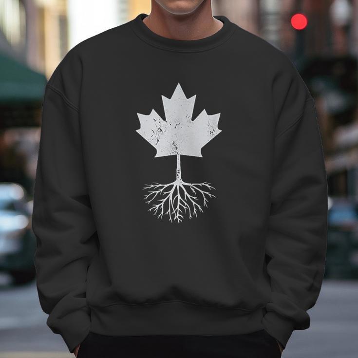 Canadian Roots Maple Leaf Canada Flag Design For Canadiens Men Sweatshirt