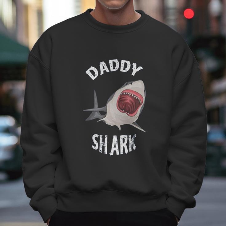 Daddy Shark In Danger Dad Birthday Gifts Men Sweatshirt