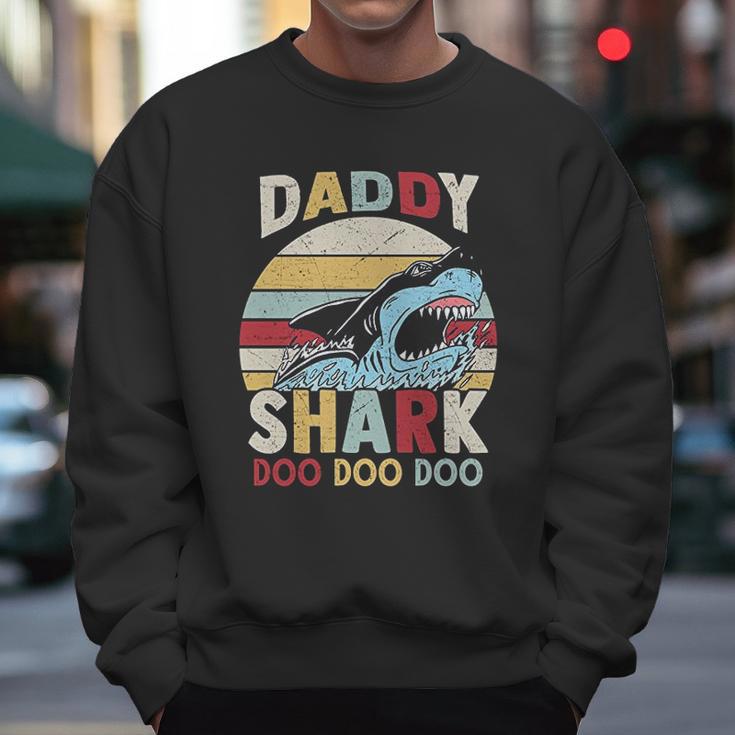 Daddy Shark Family Time Dad Birthday Gifts Men Sweatshirt