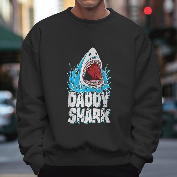 Daddy Shark Fathers Day Gifts Family Matching Dad Men Sweatshirt