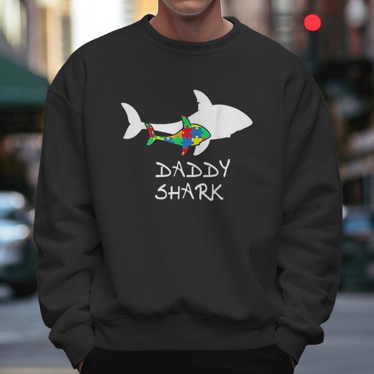 Daddy Shark Puzzle Dad Birthday Gifts Men Sweatshirt