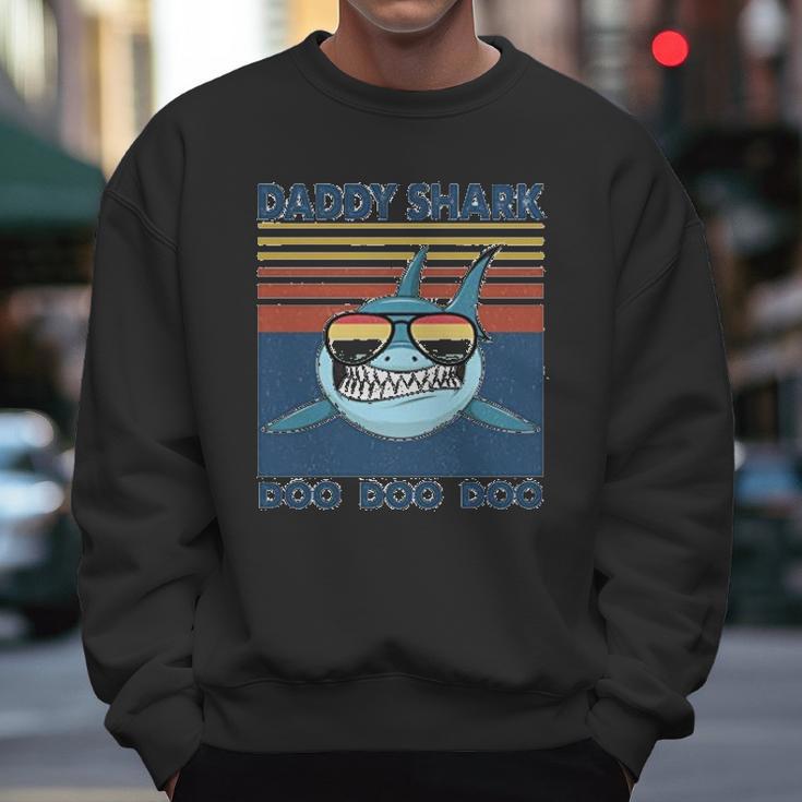 Daddy Shark Wears Sunglasses Dad Birthday Gifts Men Sweatshirt