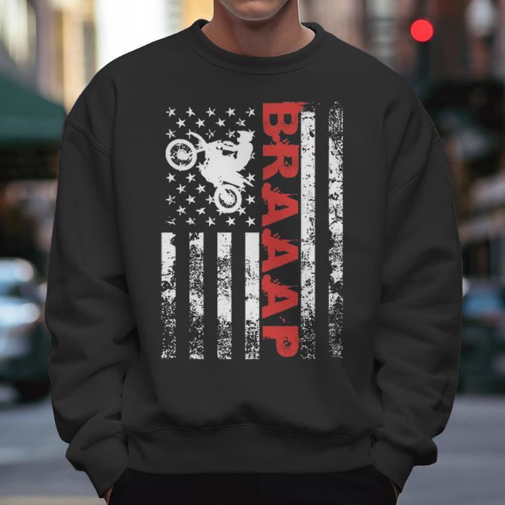 Father S Day Black Braaap Vintage Usa American Flag Men Sweatshirt