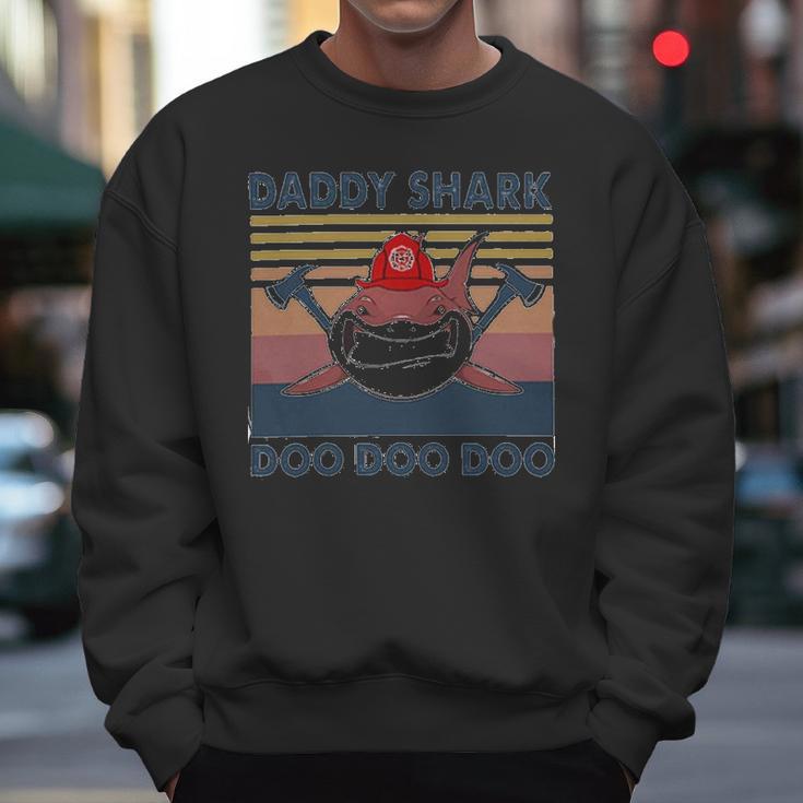 Firefighter Daddy Shark Doo Doo Doo Men Sweatshirt