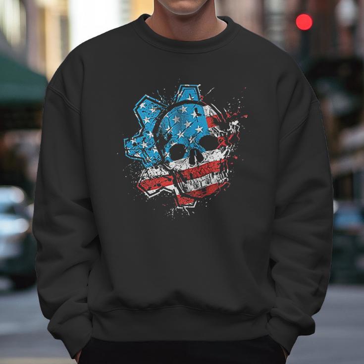 Gears American Flag Omen Men Sweatshirt