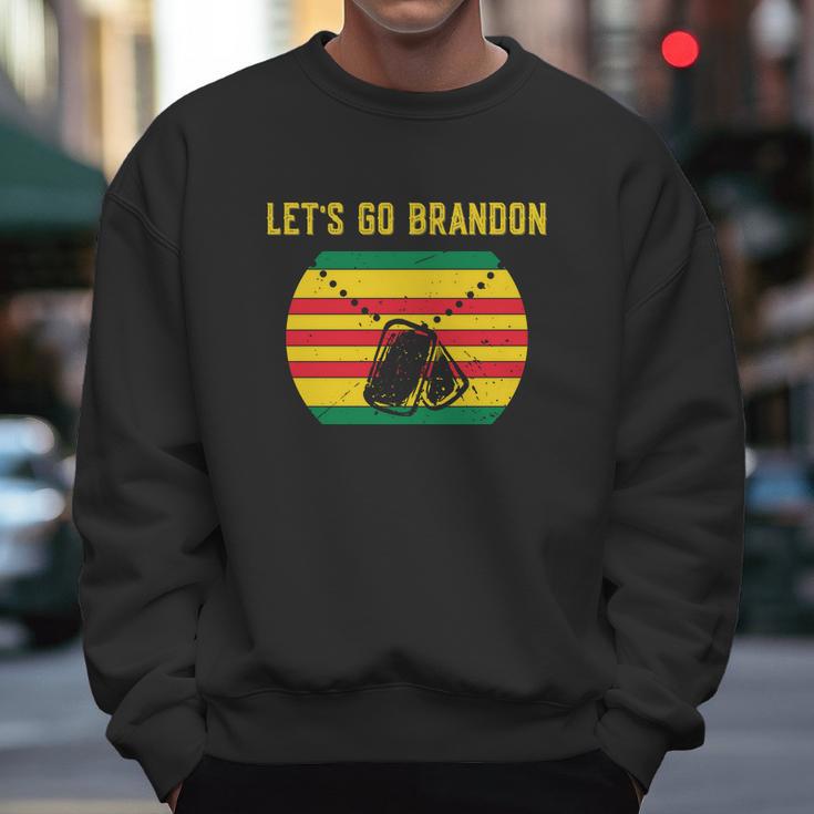 Lets Go Brandon Funny Conservative Anti Biden Vietnam Veteran Graphic Design Printed Casual Daily Basic Men Sweatshirt