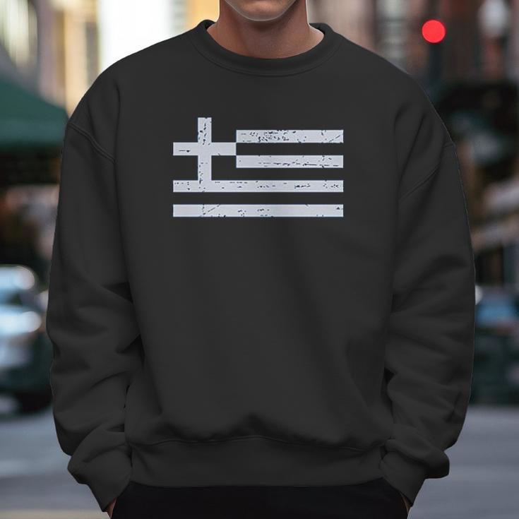 Greece Flag Vintage Style Retro Men Sweatshirt