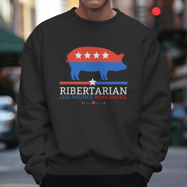 Grilling Dad Bbq Ribertarian Funny Politics Fathers Day Cute Gift Men Sweatshirt