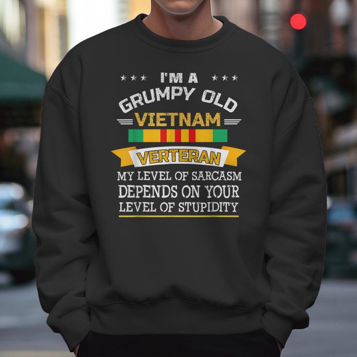 Im A Grumpy Old Vietnam Veteran Veterans Day Sarcasm Men Sweatshirt