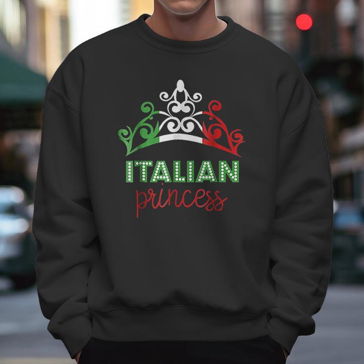 Italian Princess Tiara National Flag Men Sweatshirt