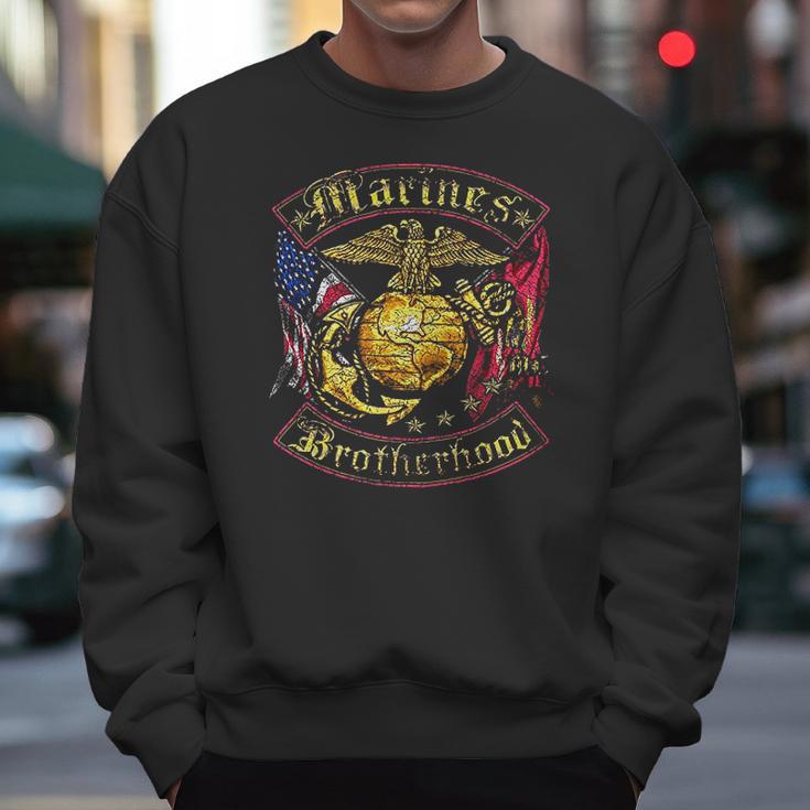 Marine Corps Usmc Marines Double Flag Men Sweatshirt