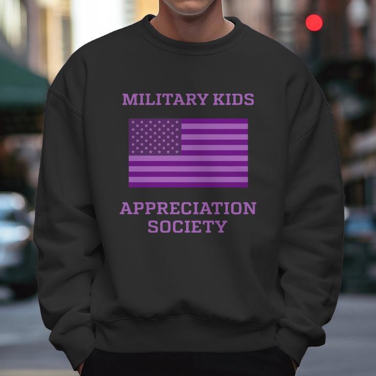 Military Kids Appreciation Society Veteran Of Us Army American Flag Graphic Design Printed Casual Daily Basic Men Sweatshirt