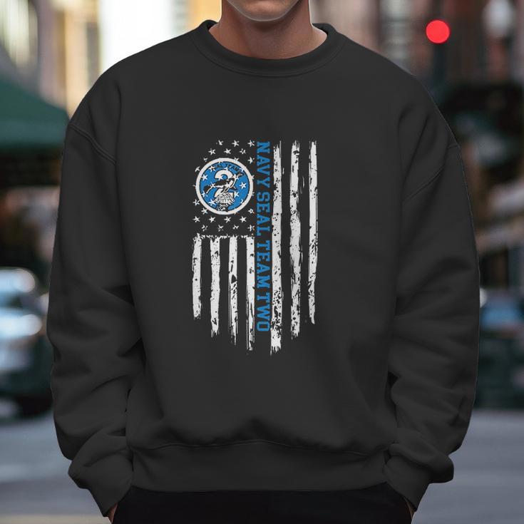 Navy Seal Team 2 American Flag Men Sweatshirt