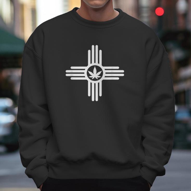 New Mexico Flag Sun Pot Leaf Men Sweatshirt