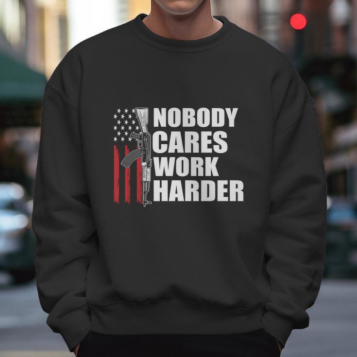 Nobody Cares Work Harder Ar15 Us Army Veteran Day Graphic Design Printed Casual Daily Basic Men Sweatshirt