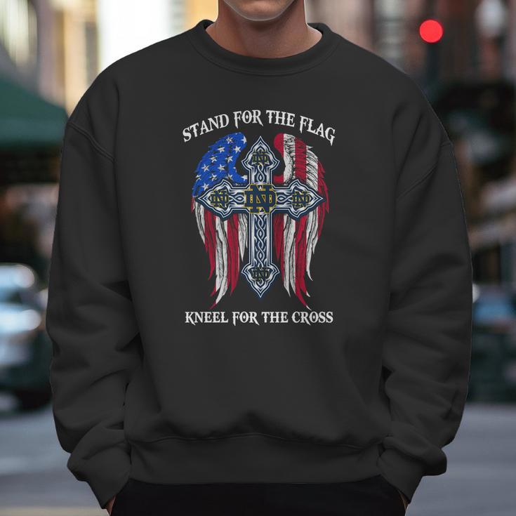 Notre Dame Fighting Irish Stand For The Flag Kneel For The Cross Men Sweatshirt