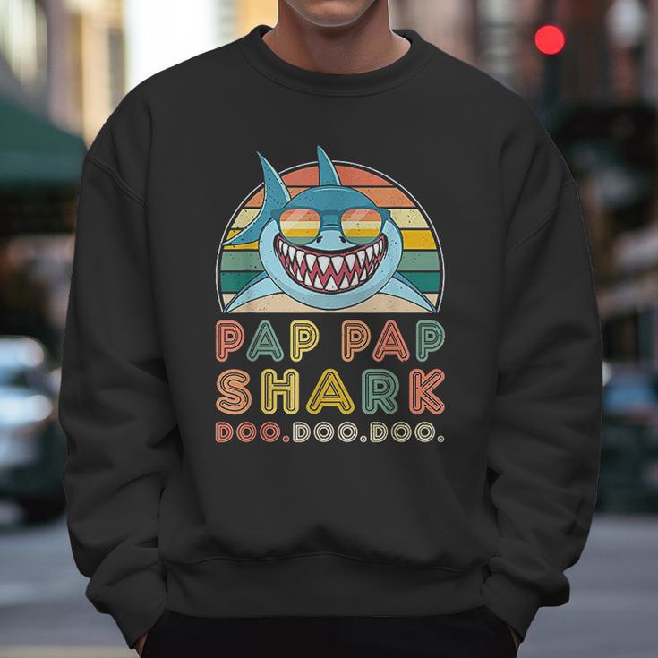 Pap Pap Shark Father Day Gifts For Men Grandpa Shark Men Sweatshirt