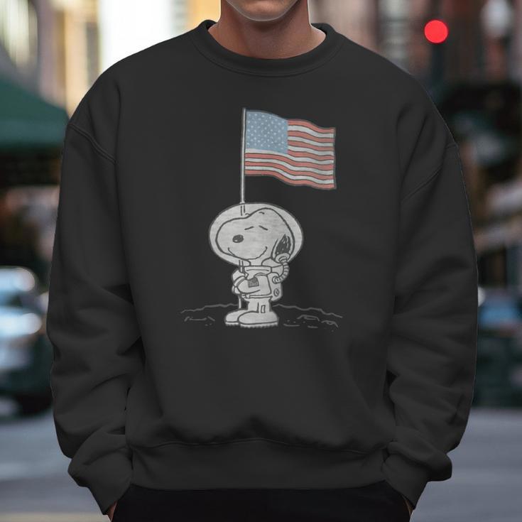 Peanuts Snoopy Astronaut American Flag 1St Step On The Moon Shirt Men Sweatshirt