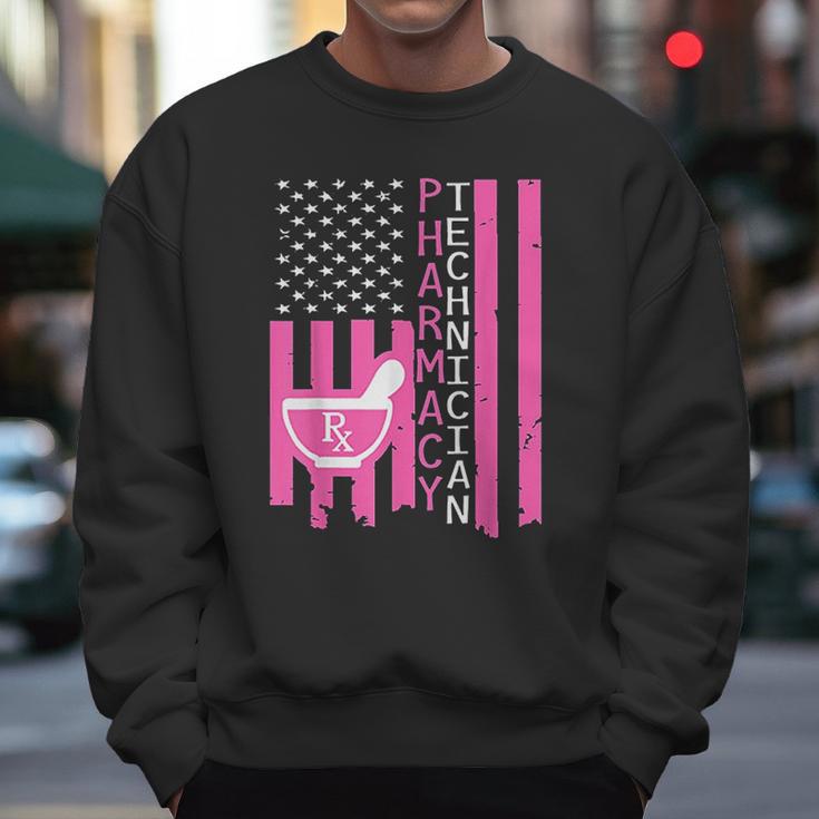 Pharmacy Technician American Flag Men Sweatshirt