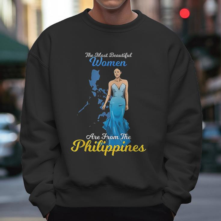 Philippines Pinay Filipina Pride Proud Flag Beautiful Woman Men Sweatshirt