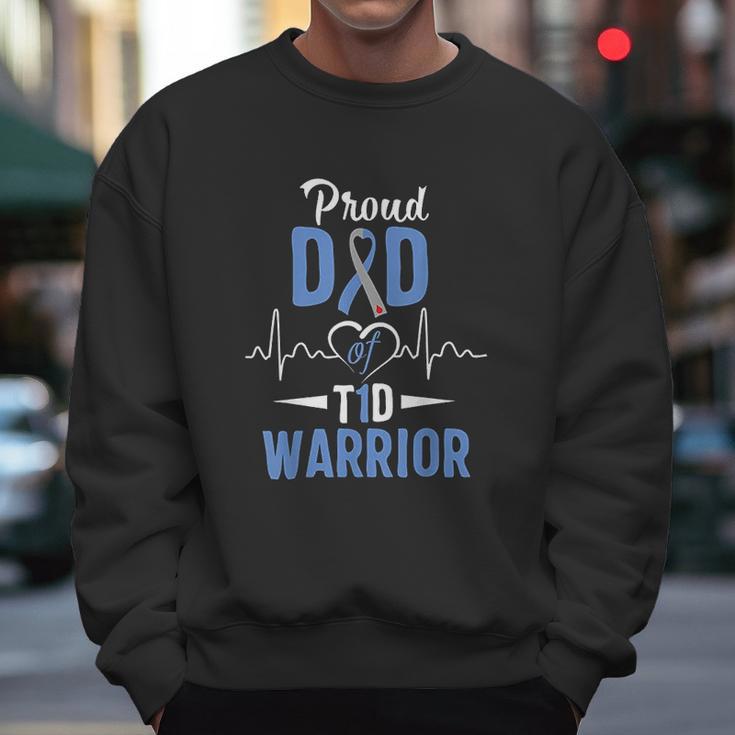 Proud Dad Diabetes Awareness Type 1 Insulin Pancreas Men Sweatshirt