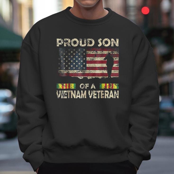 Proud Son Of Vietnam Veteran American Flag Men Sweatshirt