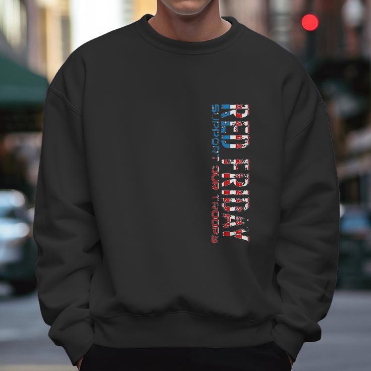 Red Friday Support Our Troops For Veterans Men Sweatshirt