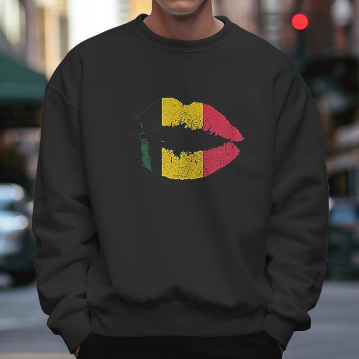 Reggae Kissing Lips Flag Men Sweatshirt